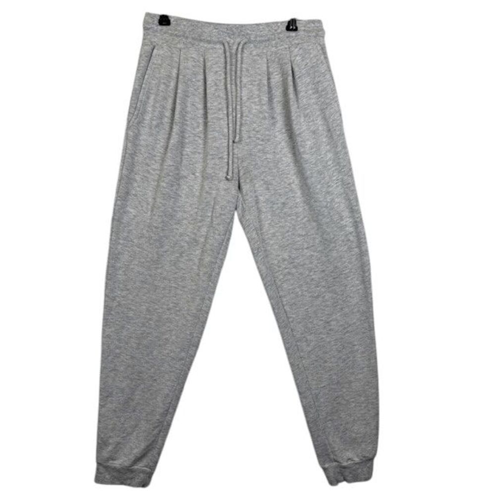 Something Navy Supersoft Joggers Sweatpants Gray Drawstring Elastic Size Small